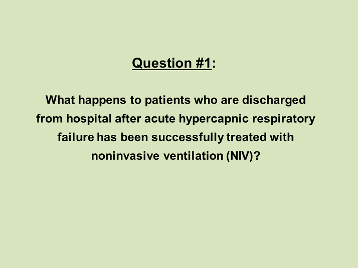 What Happens To Patients Who Are Discharged From Hospital After Acute Hypercapnic Respiratory 