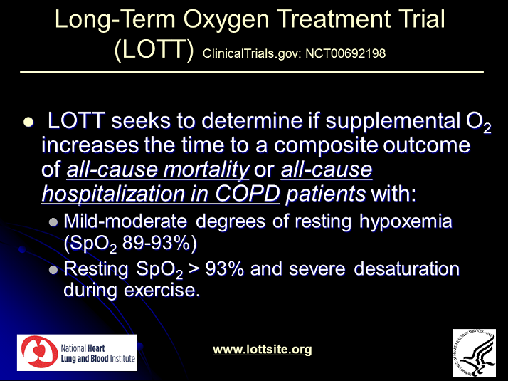 LongTerm Oxygen Treatment Trial (LOTT) Ambulatory Home Oxygen What