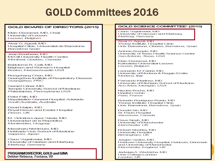 GOLD Committees 2016 - Background and Purpose of GOLD - GOLD COPD 2017 ...