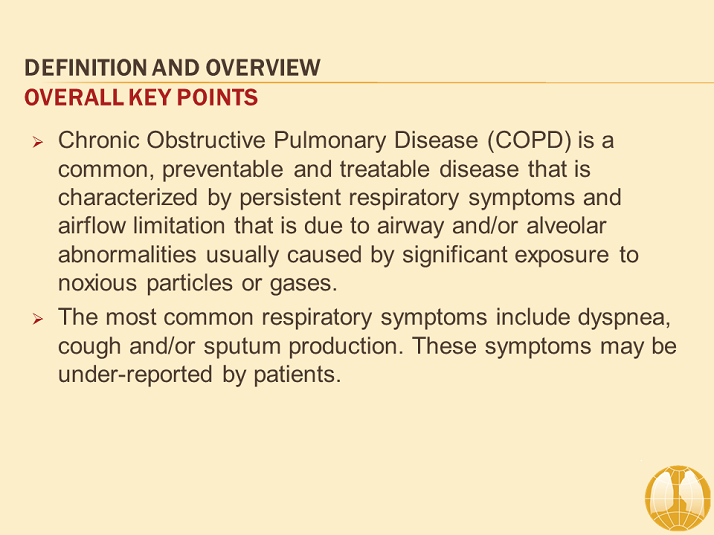 Overall Key Points Definition And Overview Of COPD GOLD COPD 2017 