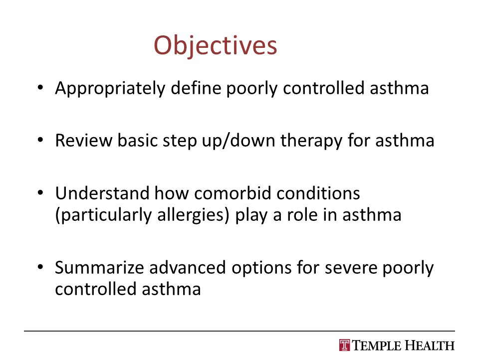 Temple Lung Center Learning Center