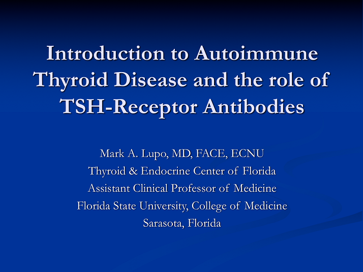 The Role of Thyroid Stimulating and Thyroid Blocking Antibodies in the ...